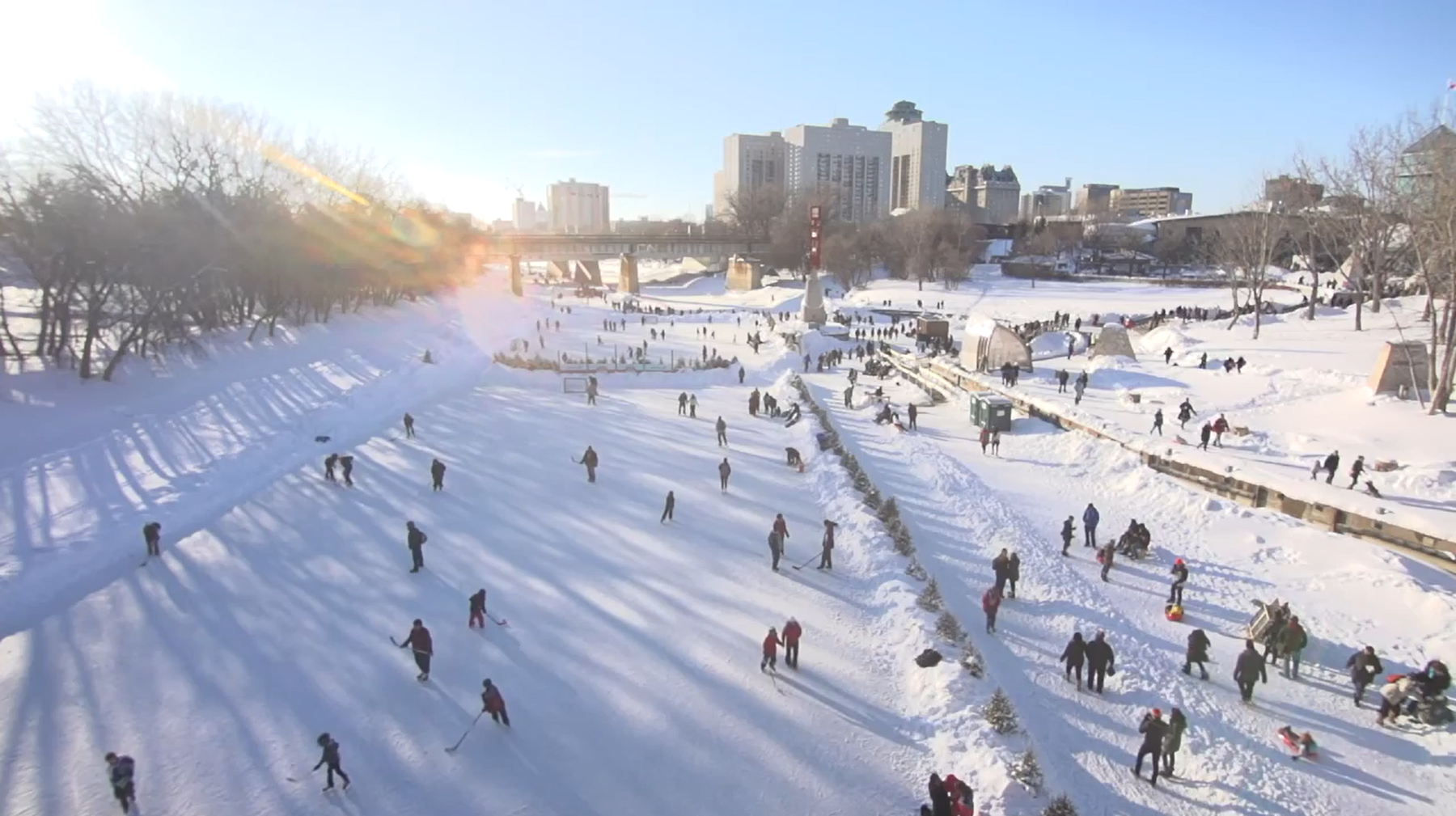 The Forks at the meeting of the Red and Assiniboine rivers, Winnipeg